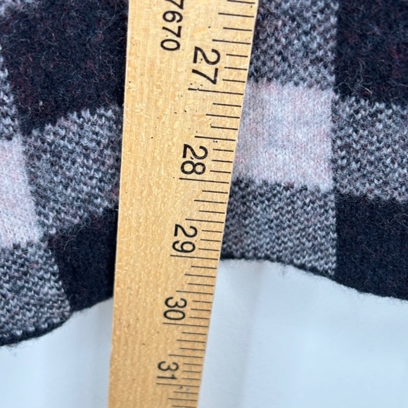 Anthropologie Field Flower Cressida Wool Sweater Jacket S Plaid Hood Fall Retro - Picture 9 of 12